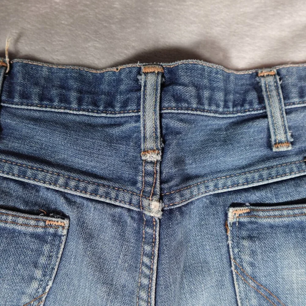 Vintage Wrangler Denim Cut Off Shorts Mens 34 (Fits 32x11) Western USA Made 60s